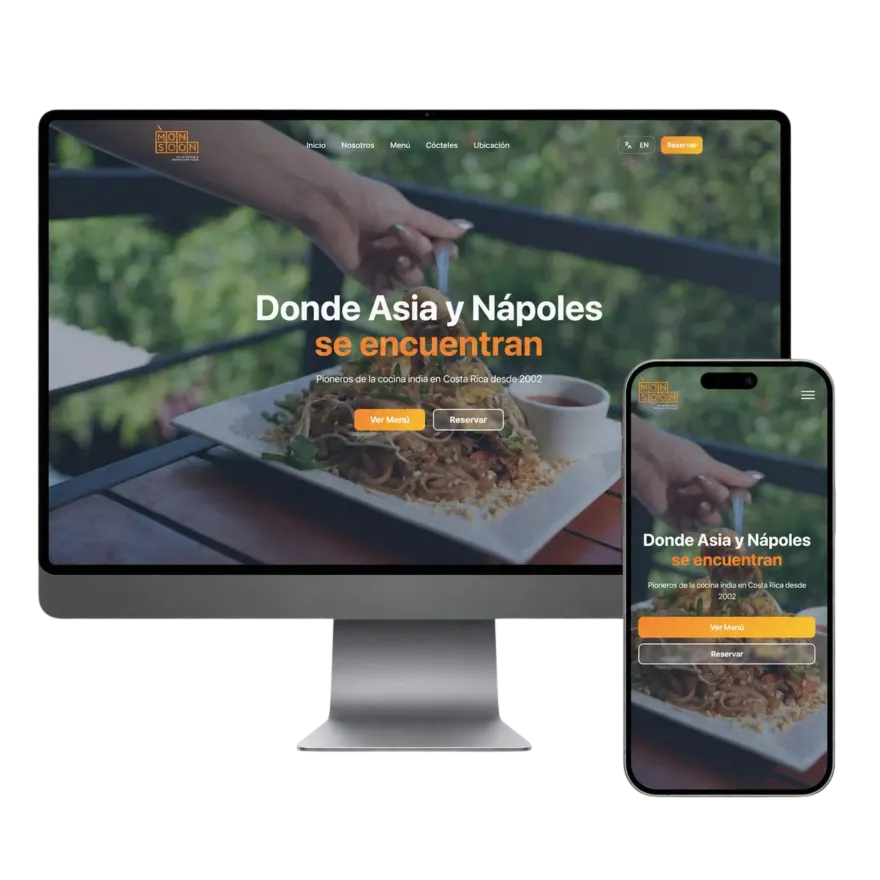 Página web responsive desarrollada para Monsoon Costa Rica