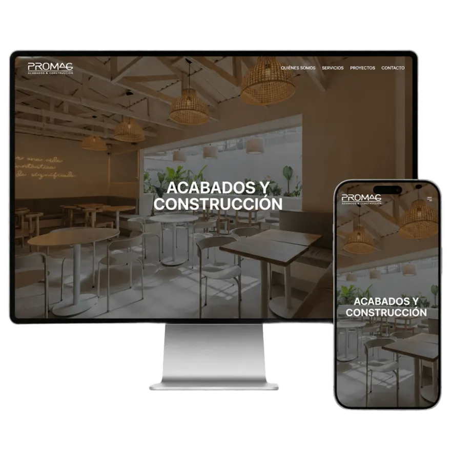 Página web responsive desarrollada para Promag
